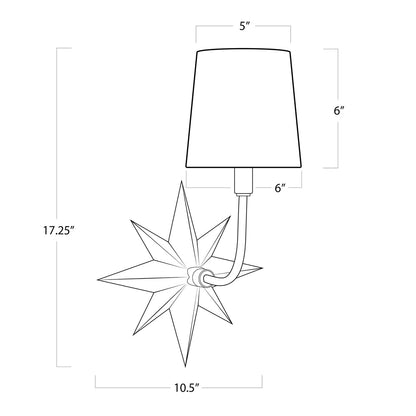 Regina Andrew Coastal Living Etoile Sconce in Oil Rubbed Bronze By Regina Andrew 15-1158ORB