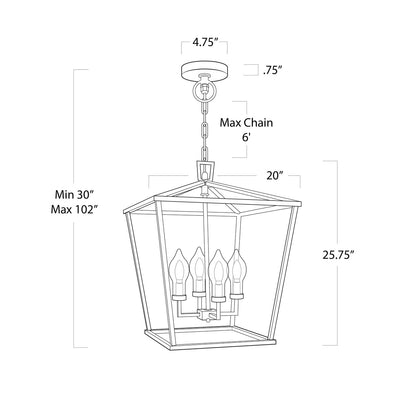 Regina Andrew Coastal Living Hampton Outdoor Lantern in Black By Regina Andrew 17-1016