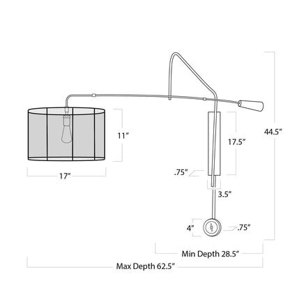 Regina Andrew Coastal Living Boom Arm Sconce Designed By Regina Andrew 15-1021