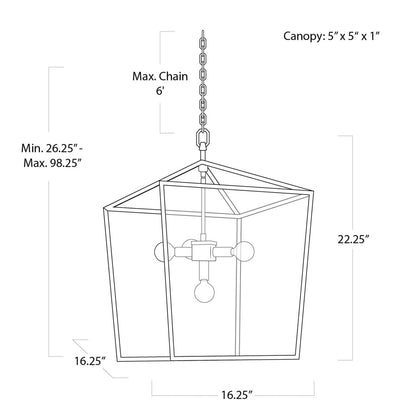 Regina Andrew Camden Lantern (Natural Brass) 16-1039NB