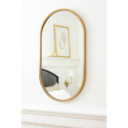 Regina Andrew Canal Mirror in Natural Brass 21-1088NB