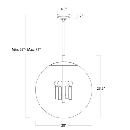 Regina Andrew Coastal Living Cafe Pendant Large (Polished Nickel) Designed By Regina Andrew 16-1248PN