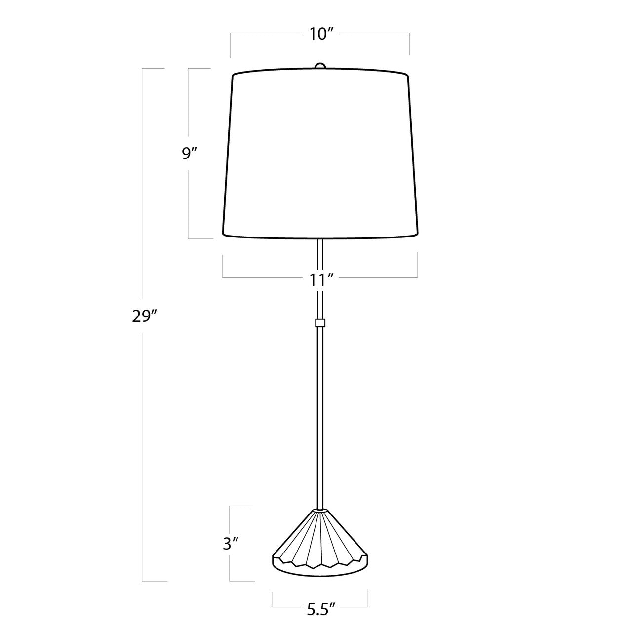 Regina Andrew Coastal Living Parasol Table Lamp Designed By Regina Andrew 13-1339