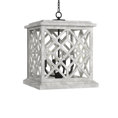 Regina Andrew Coastal Living Chatham Wood Lantern in White By Regina Andrew 16-1364WT