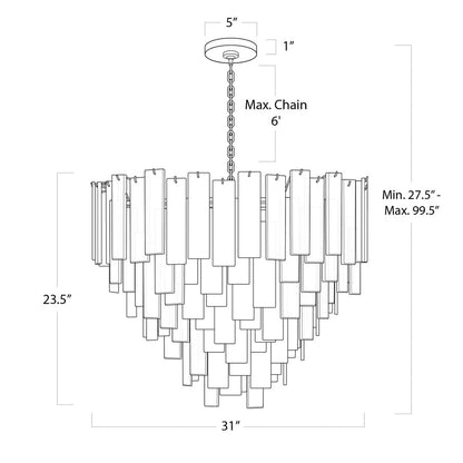 Regina Andrew Glacier Chandelier Large 16-1290