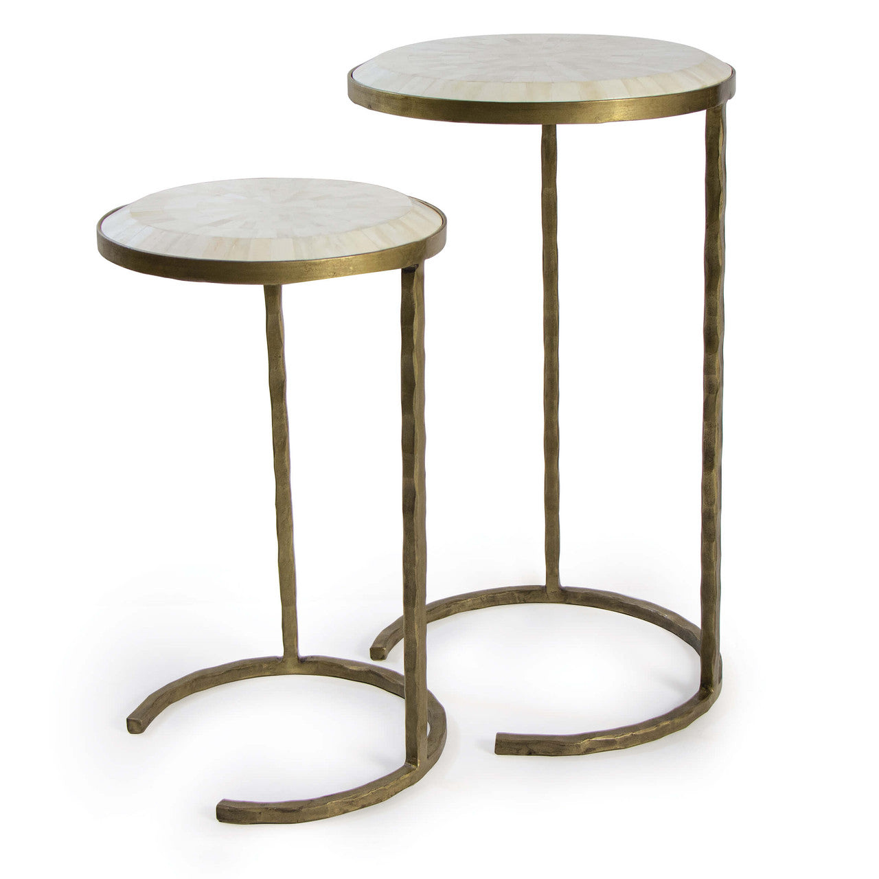 Regina Andrew Bone Veneer Nesting Table (Brass) 30-1007BRS