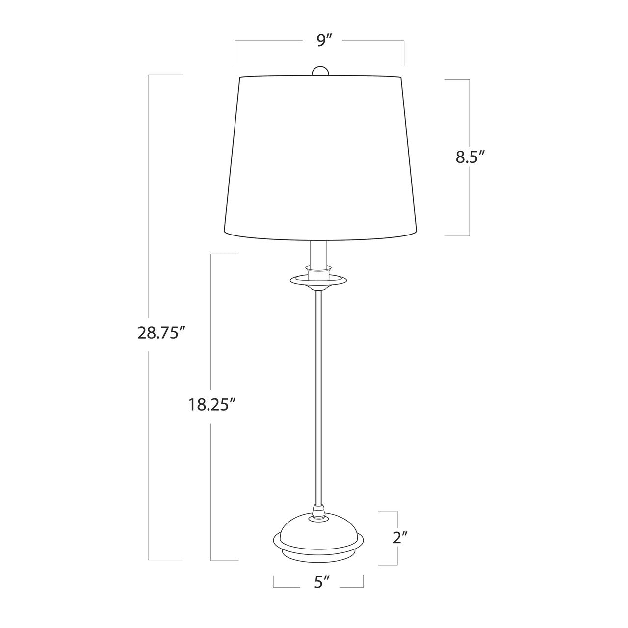 Regina Andrew Southern Living Fisher Stem Buffet Lamp 13-1538