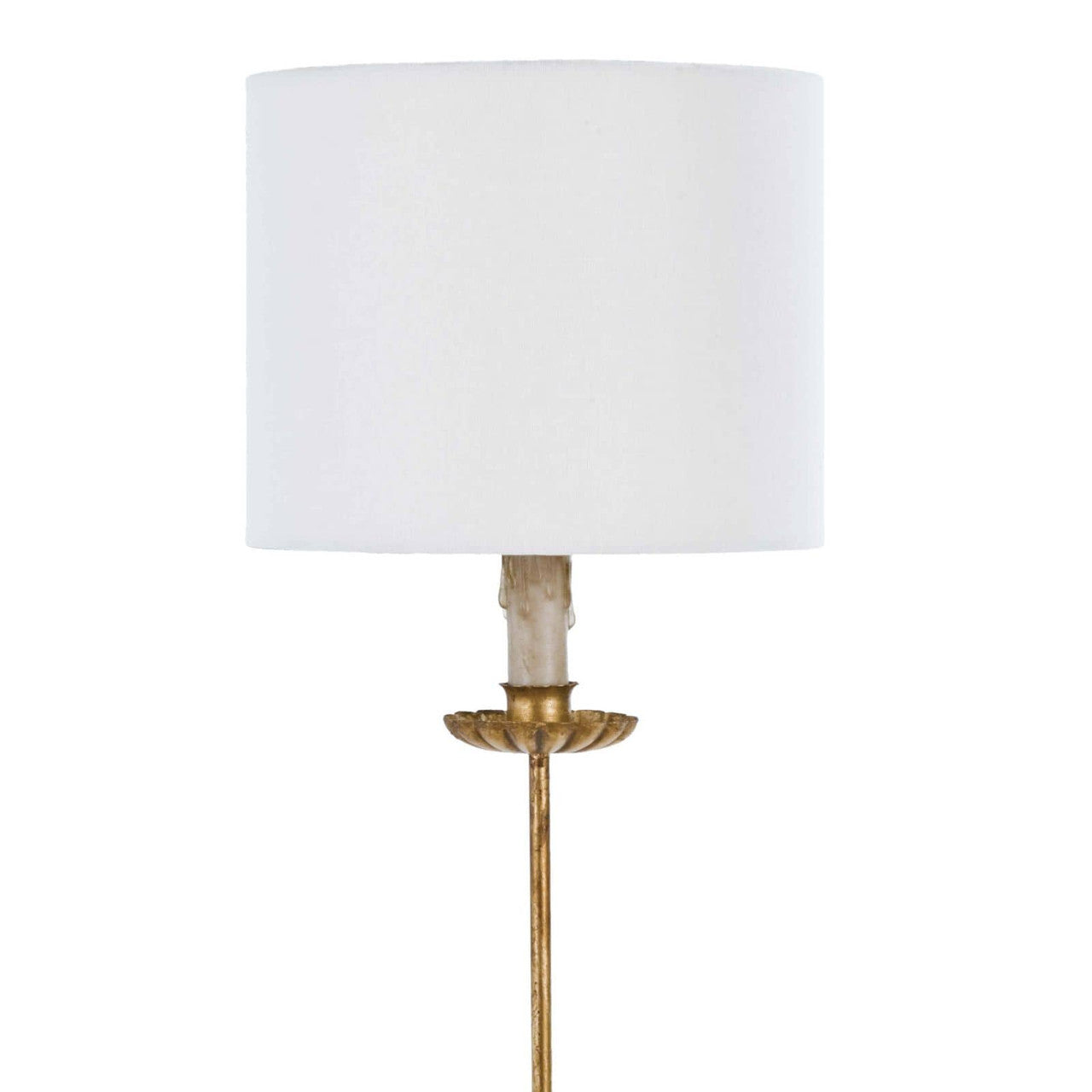 Regina Andrew Clove Stem Buffet Table Lamp With Natural Linen Shade in Antique Gold Leaf 13-1171