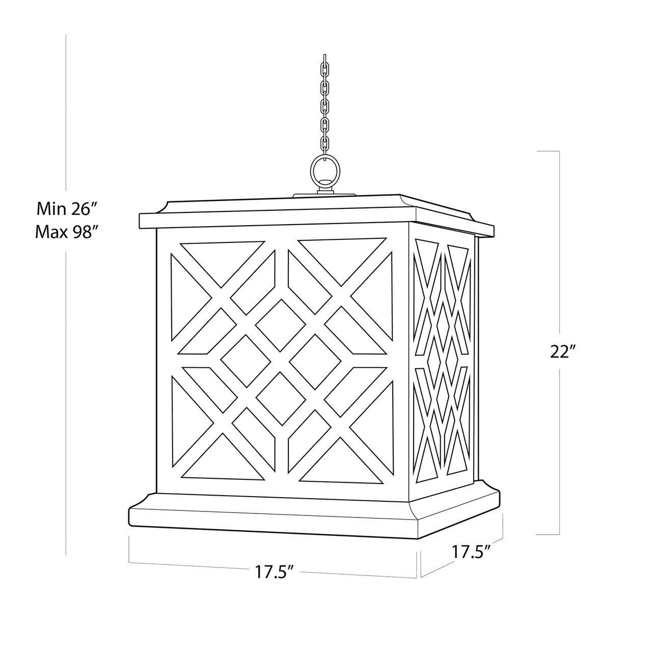 Regina Andrew Coastal Living Chatham Wood Lantern in White By Regina Andrew 16-1364WT