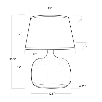 Regina Andrew Seeded Oval Glass Table Lamp 13-1059