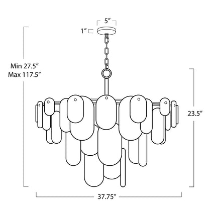 Regina Andrew Echo Chandelier (Natural Brass) 16-1434NB