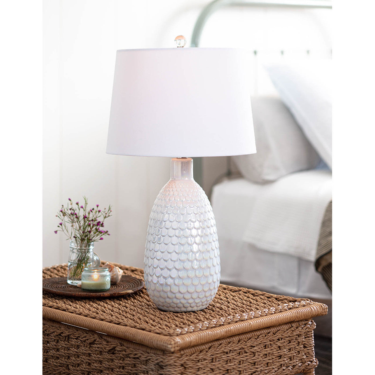 Regina Andrew Coastal Living Glimmer Ceramic Table Lamp By Regina Andrew 13-1494WT