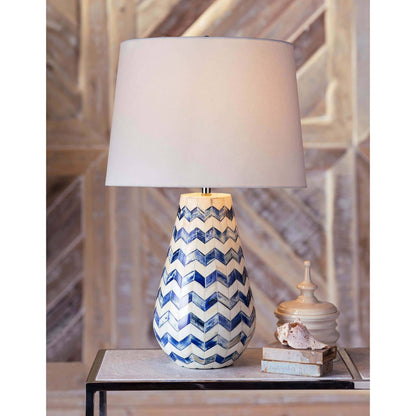 Regina Andrew Coastal Living Cassia Chevron Table Lamp (Blue) Designed By Regina Andrew 13-1463BL