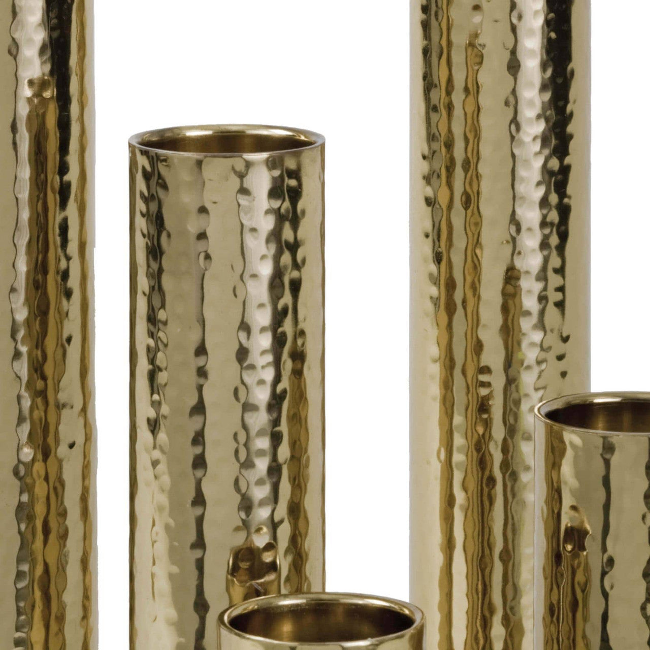 Regina Andrew Hammered Bud Vase Set in Polished Brass 20-1164PB