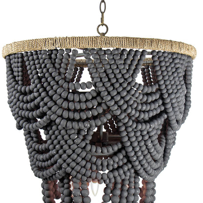 Regina Andrew Southern Living Lorelei Wood Bead Chandelier by Regina Andrew 16-1179GRY