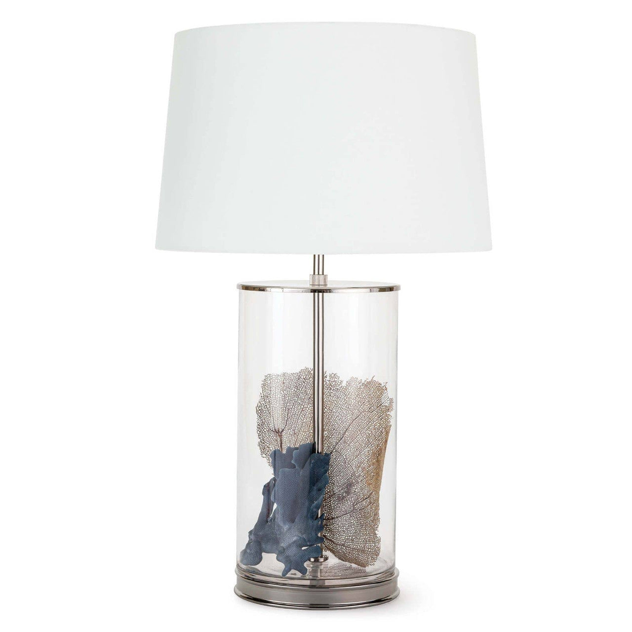 Regina Andrew Coastal Living Magelian Glass Table Lamp (Polished Nickel) Designed By Regina Andrew 13-1438PN