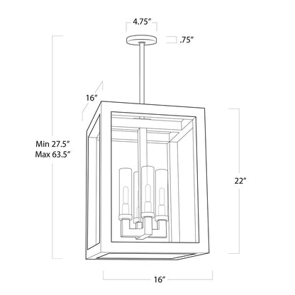 Regina Andrew Coastal Living Montecito Outdoor Lantern Large in Black By Regina Andrew 17-1009