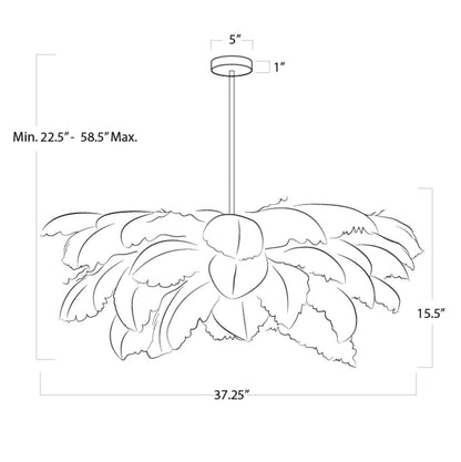 Regina Andrew Josephine Feather Chandelier 16-1338