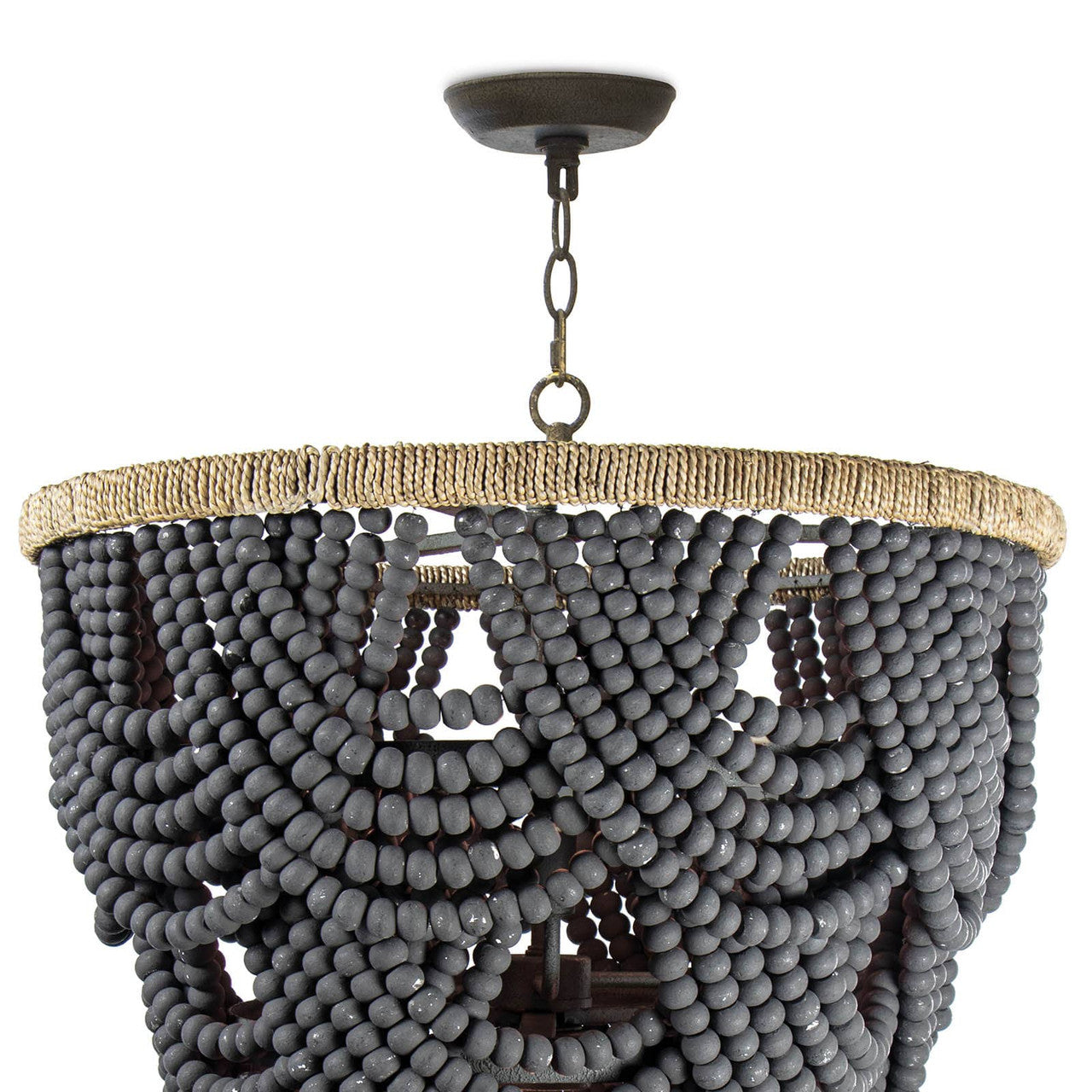 Regina Andrew Southern Living Lorelei Wood Bead Chandelier by Regina Andrew 16-1179GRY