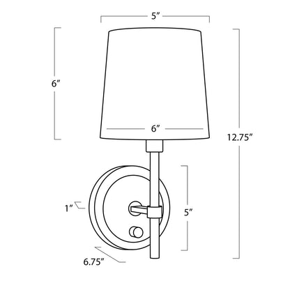 Regina Andrew Southern Living Franklin Sconce (Natural Brass) 15-1221NB