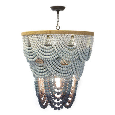 Regina Andrew Coastal Living Ombre Wood Bead Chandelier Designed By Regina Andrew 16-1179