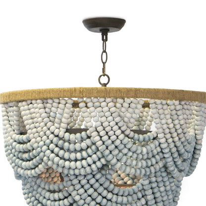 Regina Andrew Coastal Living Ombre Wood Bead Chandelier Designed By Regina Andrew 16-1179