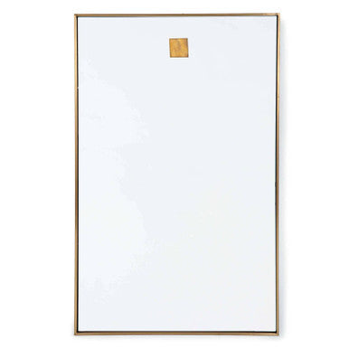 Regina Andrew Hanging Rectangle Mirror in Natural Brass 21-1046NB