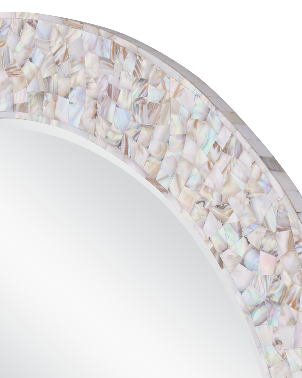 Currey & Co. Uma Mother of Pearl Round Mirror 1000-0154