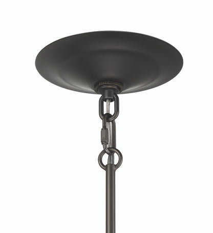 Lumanity Lighting Lincoln Tapered Metal 11" Dome Dark Bronze Pendant Light in Plated Dark Bronze, Off White Enamel  L090-0037