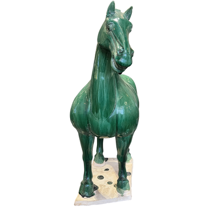 Currey & Co. Tang Dynasty Large Green Horse 1200-0783