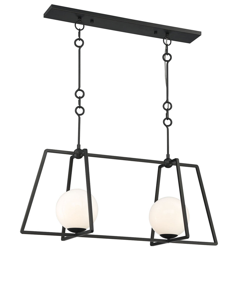 Lumanity Lighting Stratus Large 2-Light Linear Bronze Chandelier in Oil Rubbed Bronze  L090-0014