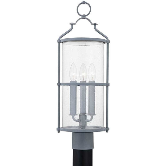 Troy Lighting 3 Light Burbank Post in Weathered Zinc P1321-WZN