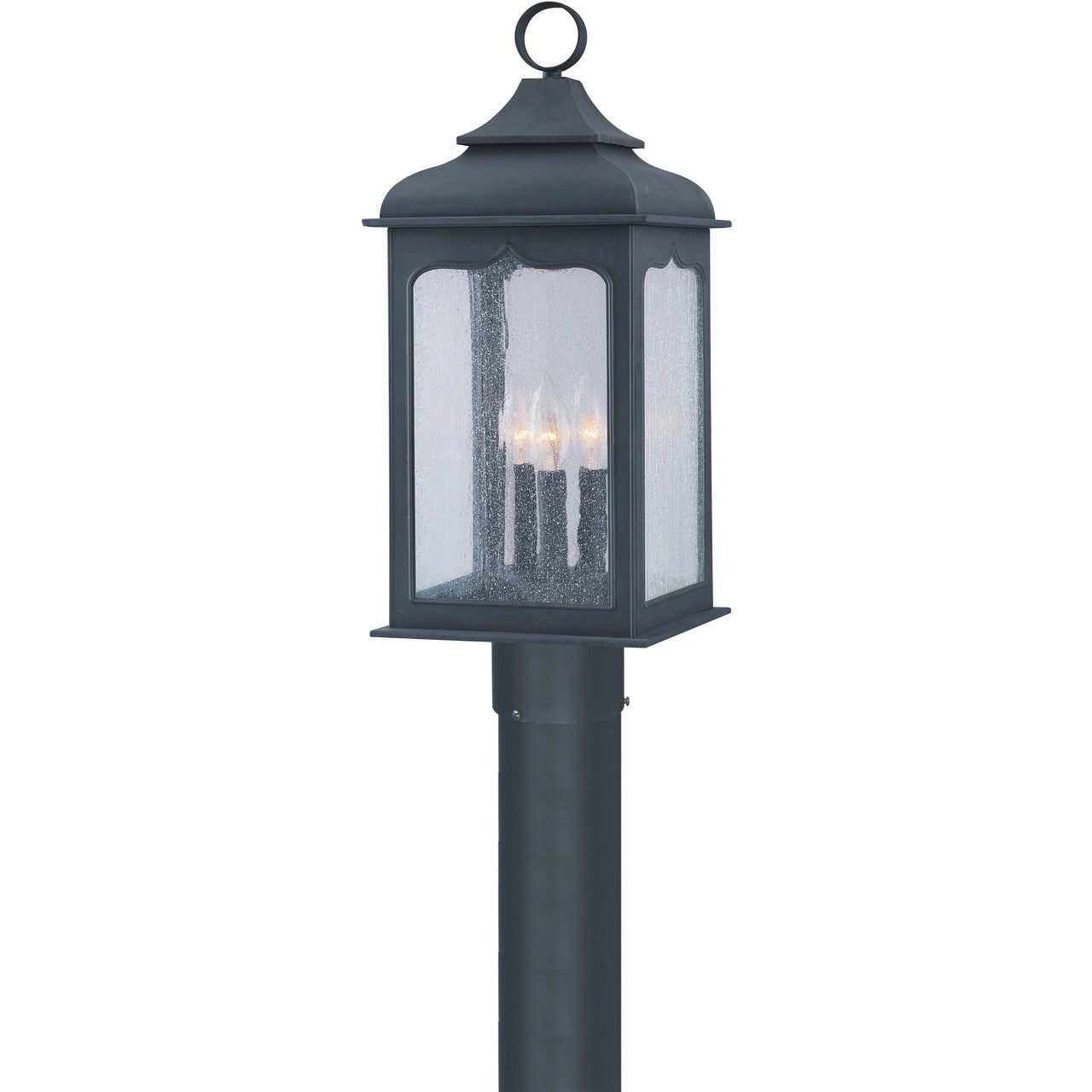 Troy Lighting 3 Light Henry Street Post in Colonial Iron P2015CI