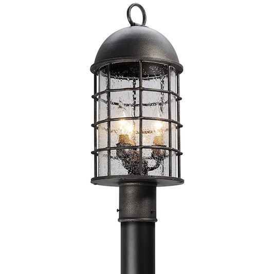 Troy Lighting 3 Light Charlemagne Post in Aged Pewter P4435