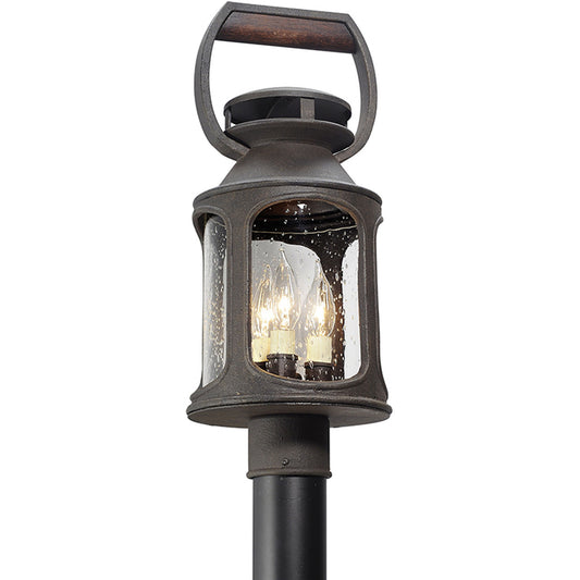 Troy Lighting 3 Light Old Trail Post in Centennial Rust P4515