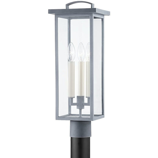 Troy Lighting 3 Light Eden Post in Weathered Zinc P7524-WZN