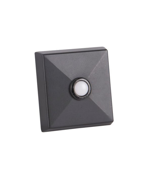 Craftmade Surface Mount LED Lighted Push Button in Black PB5017-FB