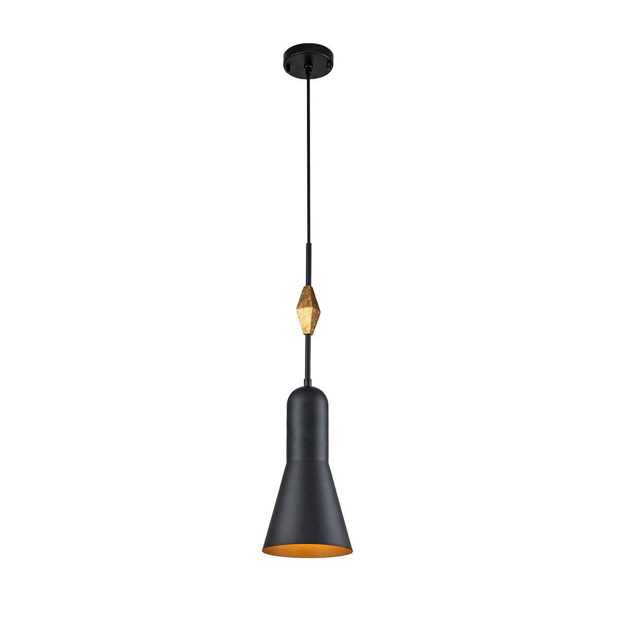 Lucas McKearn Bijoux Black Pendant with Geometric Figure