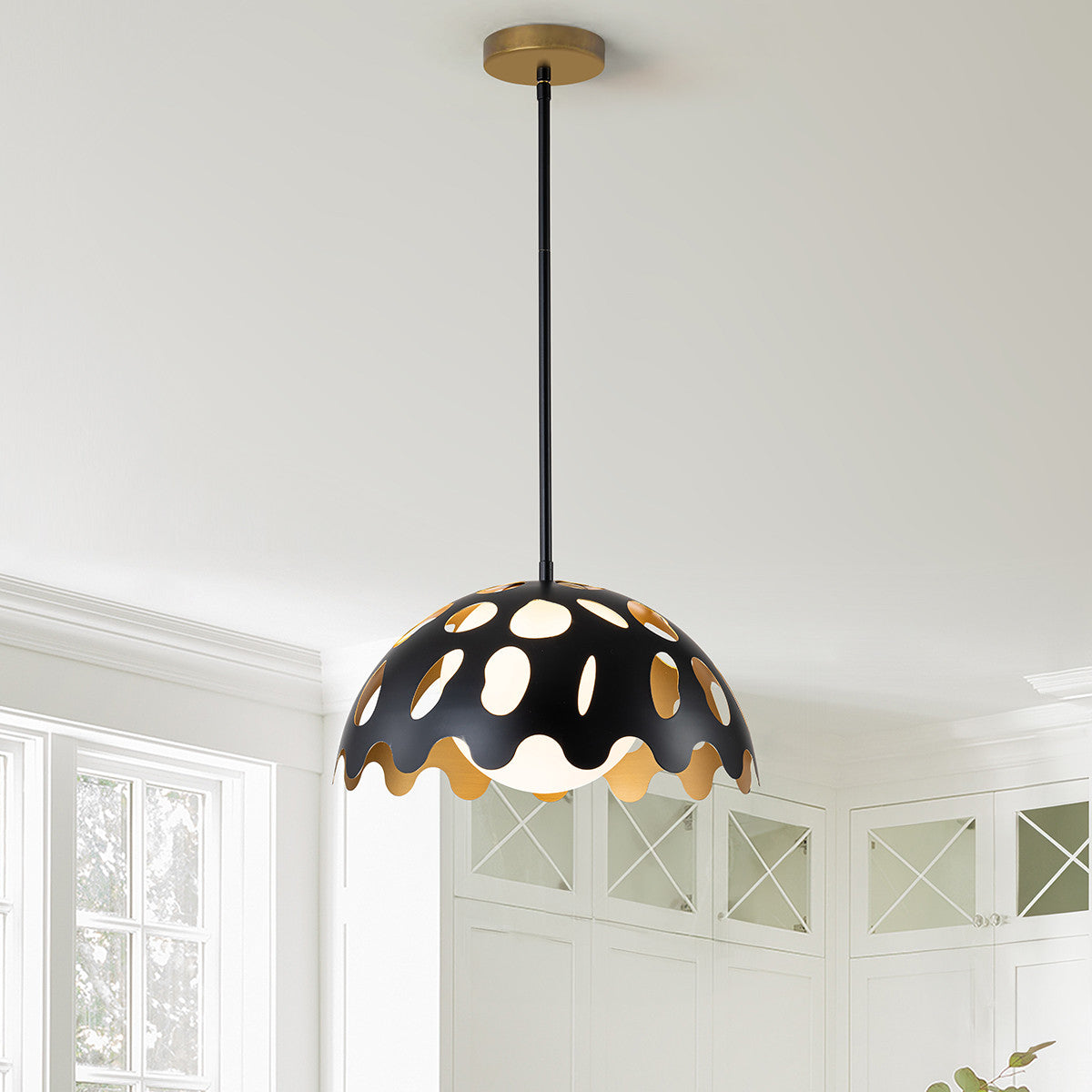 Lucas McKearn Pebbles 15" Pendant in Black in Pendant PD7376B-15