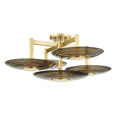 Hudson Valley Lighting Griston Semi Flush in Aged Brass PI1892605-AGB