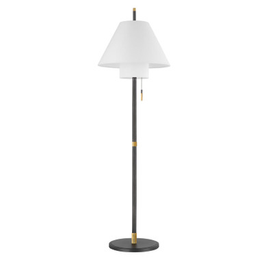 Hudson Valley Lighting Glenmoore Floor Lamp in Aged Brass PIL1899401-AGB/DB