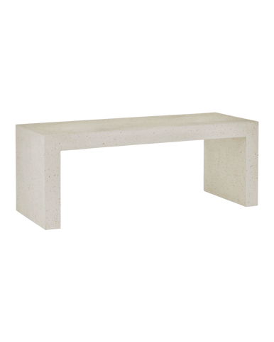 Currey & Co. Carson Ivory Terrazzo Bench 2000-0040