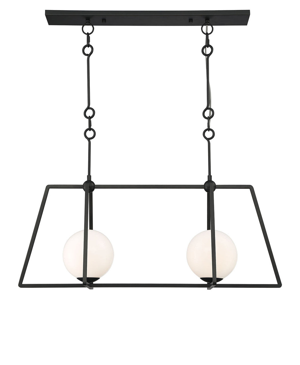 Lumanity Lighting Stratus Large 2-Light Linear Bronze Chandelier in Oil Rubbed Bronze  L090-0014