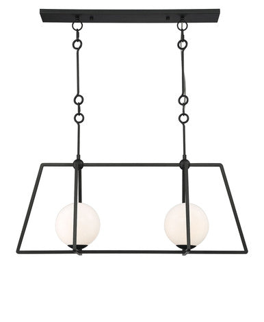 Lumanity Lighting Stratus Large 2-Light Linear Bronze Chandelier in Oil Rubbed Bronze  L090-0014