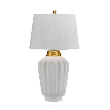 Lucas McKearn Bexley Table Lamp in White and Brushed Brass