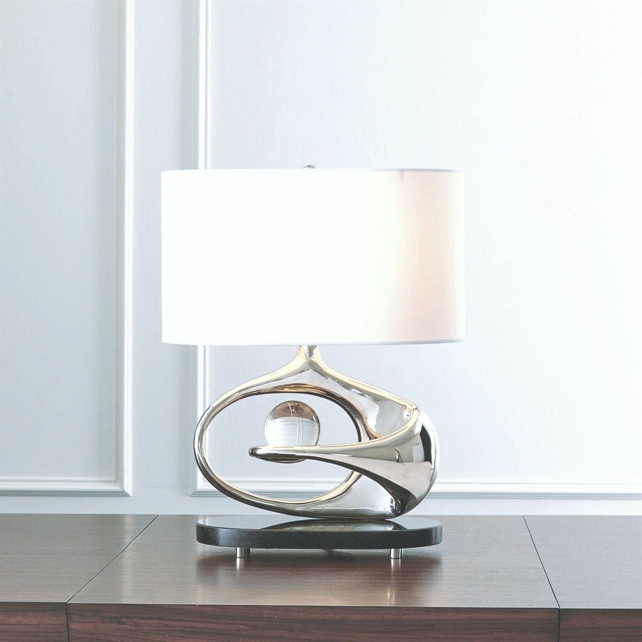 Global Views Orbit Lamp Nickel 9.93400