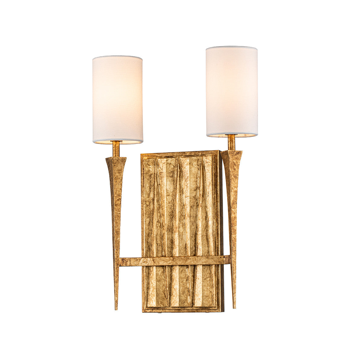 Lucas McKearn Crest 2 Light Gold Sconce