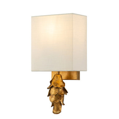 Lucas McKearn Nicholls Sconce in Gold Leaf