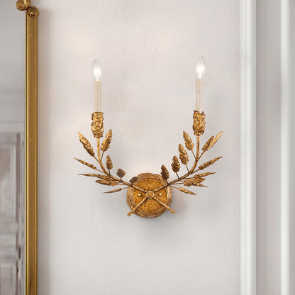 Lucas McKearn Palm d'Or 2 Light Sconce in Gold Finish SC7407G-2