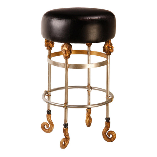 Lucas McKearn Armory Short Black Bar Stool